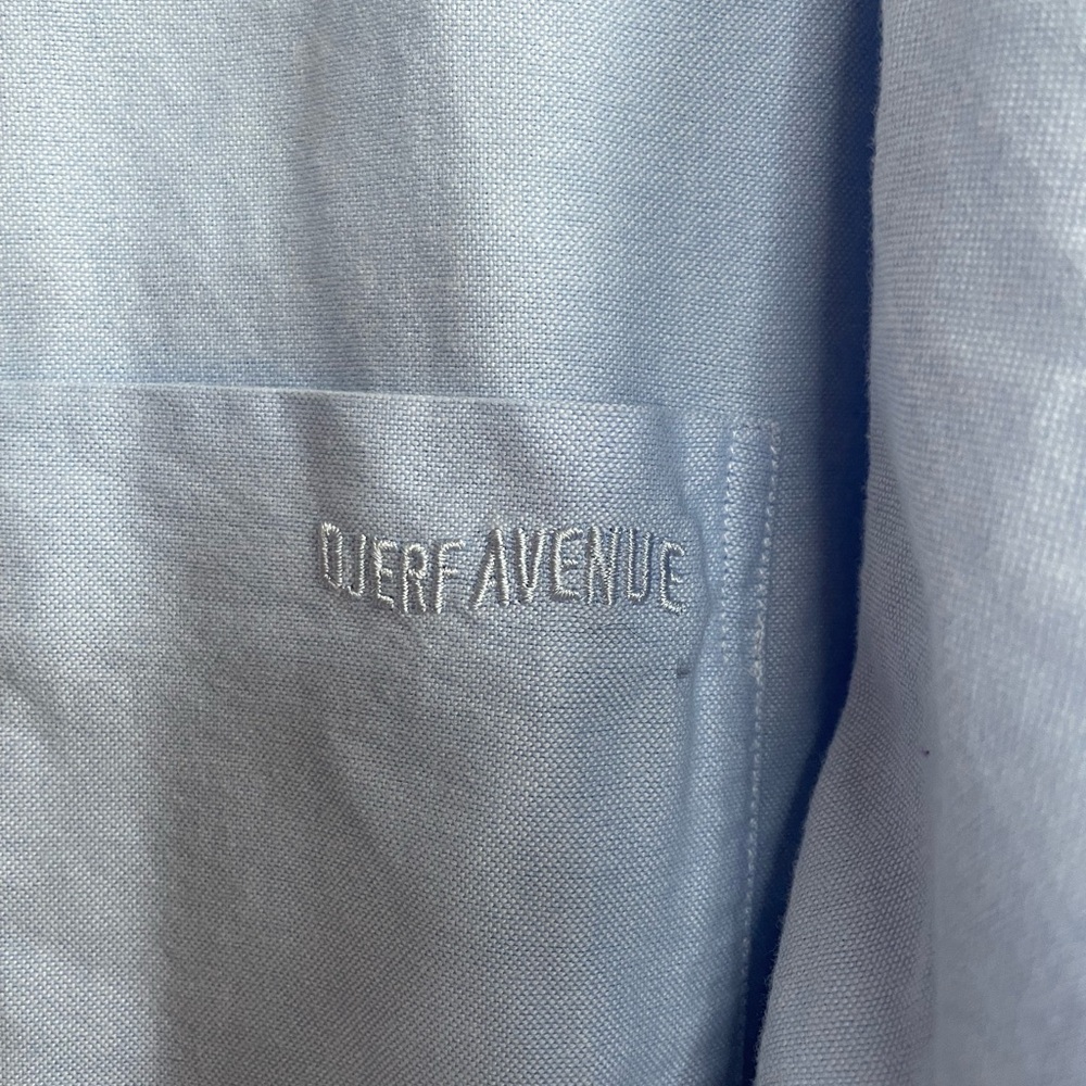 Djerf Avenue Organic Cotton Button Up Shirt Light Blue Oversized XL Portugal - Picture 6 of 15